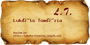 Lukáts Tomázia névjegykártya